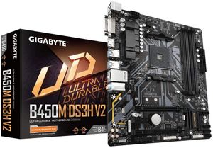 GIGABYTE B450M DS3H V2 (AMD Ryzen AM4 Micro ATX M.2 HMDI DVI USB 3.1 DDR4 Motherboard) on Sale