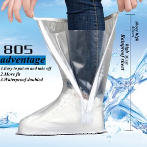 waterproof outdoor wear toptan satış-Su geçirmez yüksek tüp ayakkabılar kaplı unisex ve evrensel sıkma kalınlaşmış alt aşınmaya dayanıklı dipleri açık seyahat pratik yağmur geçirmez ayakkabı kapağı Yağmur
