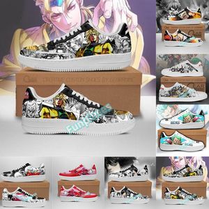 anime boyalı ayakkabı toptan satış-2021 DIY Düşük Koşu Ayakkabıları Anime D Boyalı Karikatür Tasarım Gençlik Eğitmenleri Erkek Bayan Özelleştirilmiş Kaykay Sneakers Özelleştirmek Kutusu Boyutu