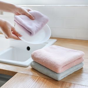 micro fiber cloths großhandel-luluhut teile los home mikrofaser handtücher absorbierend dicker tuch für putzen mikrofaser wischtisch küche handtuch