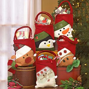 クリスマスの装飾トートイブキャンディーギフトバッグウェディングパーティー党員好むポーチジュートバッグの供給