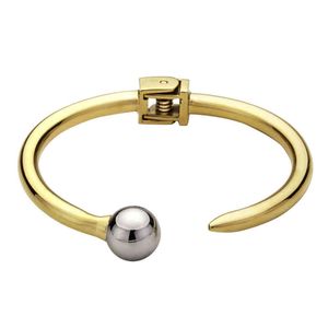 Wholale Factory Top Sal Nail Hollow Ball Can Open Bangl For Women Summer Love Bangle Gold Color Cuff Bracelets