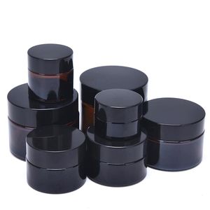 5G G G G G G G Glas Amber Bruin Cosmetische Gezichtscrème Flessen Lip Balm Sample Container Jar Pot Make Store Fials