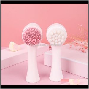 Wholesale sonic bath resale online - Tools Aessories Bath Body Health Beauty Drop Delivery Double Sides Facial Exfoliating Face Brush Sonic Cleansing Sile Waterproof Anti