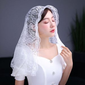 Wholesale gauze veil resale online - Bridal Veils Lace Turban Muslim Headdress Veil Short Gauze Shawl Single Layer