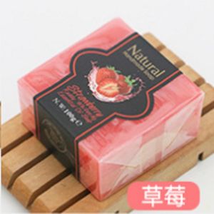 erdbeergesichter großhandel-Handgemachte Seife ätherisches Öl fruchtig Geruchshaut Schönheit Andenken Feuchtigkeitsspendende Reinigung Gesicht Körpergeschenk Erdbeere