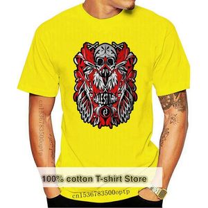 пернатая рубашка оптовых-Мужские футболки Halestorm T рубашка перья перья череп логотип официальный мужской черный