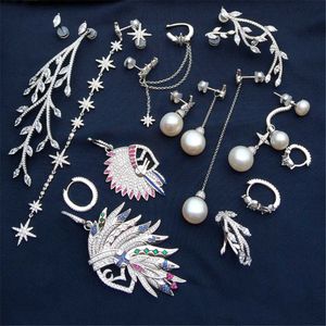 ingrosso indian silver earrings-Cheny S925 Sterling Silver Perla Orecchino indiano Orecchino femminile Temperamento moda femminile Europeo e americano gioielli orecchio femminile