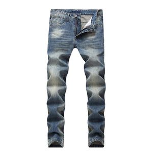 Elastische casual rechte slanke katoen van goede kwaliteit denim jeans mannen merk eenvoudig voor mannelijke mannen