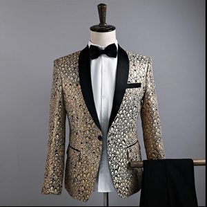Men s Suits Blazers Clothing Slim Decorative Pattern Suit Coat Fashion Male Singer Host Stage Costumes Formal Dress VSTINUS S XXL