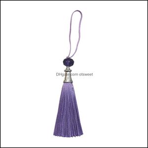 Dangle Chandelier Earrings Jewelry Colors Acrylic Beads Thread Long Tassel Charm Pendants For Keychains Necklace Diy Making Fi