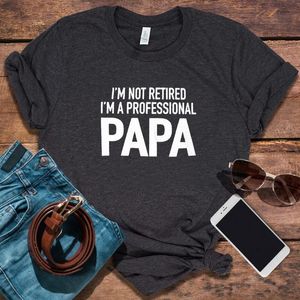 emeklilik t shirt toptan satış-Babalar Günü Hediyesi Papa Gömlek Ben emekli değilim Profesyonel Bir Mens T Yıldönümü Baba Tees Yaz XXL Erkek T Shirt