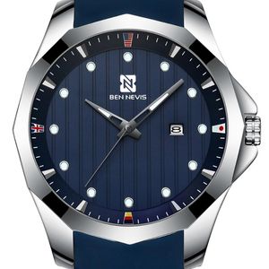Armbandsur Silicone Sport Quartz Watch Vattentät Militär Man Klocka Luxury Man Armbandsur Relogio Masculino Miljövänlig