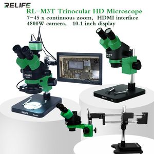 電動工具セットRL M3T PCB携帯電話の修理電子顕微鏡双眼鏡7 x STL2ロングアーム4Kカメラ付きの連続ズーム