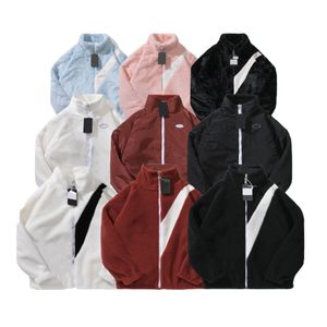 straßenkleidungsmäntel. großhandel-Winter Unisex Sherpa Jacken Mode komfortable Wärme gedruckt mit Buchstaben Mantel tragen Straßenjacken auf beiden Seiten