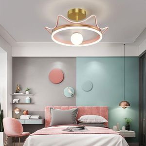 modern kreş aydınlatma toptan satış-Avizeler Modern Siyah Pembe LED Tavan Avize Yatak Odası Oturma Yemek Kız Çocuk Odası Kreş Koridor Nordic İç Aydınlatma