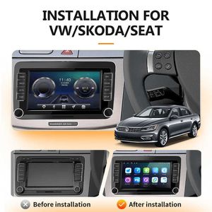 Stereo ontvanger Din Android voor VW Volkswagen Golf Passat Skoda Octavia Polo Seat Car Multimedia Player GPS Radio Geen DVD