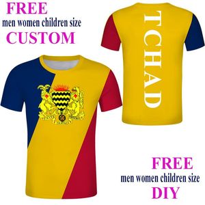land mode großhandel-Männer T Shirts Chad Männer T shirt Mode Jersey Nation Team T Shirt Kleidung T Shirts Country Sporting Fitness TCD Chadian Tschad Schwarz