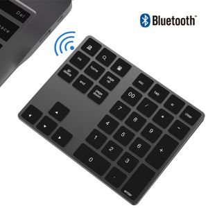 teclados apple venda por atacado-Teclado numérico do teclado numérico de Bluetooth do Bluetooth de Bluetooth de Bluetooth do USB para o teclado digital do alumínio do alumínio para o portátil do portátil da área de trabalho da Apple Dropshipping