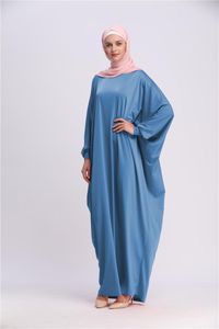 Wholesale middle east garment resale online - Ethnic Clothing Eid Ramadan Prayer Garment Women Abayas Middle East Muslim Solid Robe Islamic Femme Irregular Bat Sleeves Loose Caftan Dress