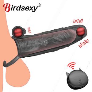 ingrosso manicotto di estensione dei giocattoli del sesso-NXY sex vibratori vibratori maschili maschile pene vibrante anello manica per cazzo ritardo estensione eiaculazione dildo vibratore adulto angolo ual giocattoli