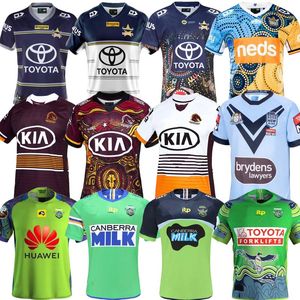 North Queensland Cowboys Rugby Jerseys Brisbane Bronco Guldkusten Titans Inbyggda Jersey Canberra Raider Polo Shirt Ursprungs NSW Blues S XL