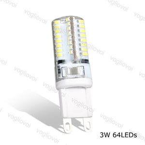 LED電球G9 LED AC220V K KトウモロコシSMD3014 シリコーンボディランプ用Crystal ChandelierペンダントスポットライトDHL