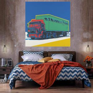 ingrosso camion di petrolio-Green Truck Home Decor Pittura a olio su tela Handcrafts HD Print Wall Art Picture Personalizzazione è accettabile