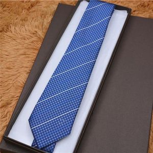 krawatte verpacken großhandel-Krawatte Seide Stickerei Streifen Muster Klassische Fliege Marke Herren Casual Schmale Krawatten Geschenkbox Verpackung