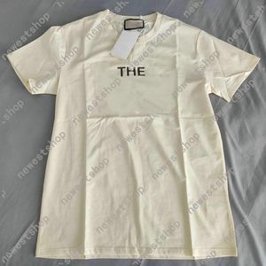 altın tişört erkek toptan satış-21ss Tasarımcı Lüks T Shirt Yaz Erkekler Bayan Klasik Altın Mektup Patchwork T Gömlek Pamuk Rahat Tops Tee