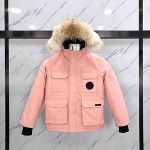 Winter Children s puffer jackets designer hoodie parka down coats for boys girl s dress apparel slim fit clothes clothing vest real fur