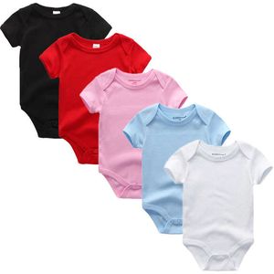 3 stks partij baby bodysuits voor unisex kleding met merk cartoon jongen meisjes body korte mouw jumpsuits infantil bebe kleding