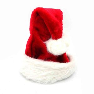 parti yılbaşı şapkası toptan satış-Noel Baba kırmızı şapkalar yetişkinler ve çocuklar için yüksek kaliteli şapka yılbaşı süsleri yeni yıl hediyeler aile partisi suppi birim