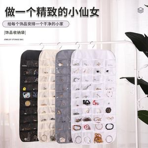 Storage Bags Double Sided Hanging Bag With Transparent Pockets For Hairpins Bracelets ID Card Necklaces