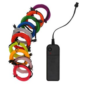 3m kumaş bant toptan satış-Şeritler m M M V Esnek Neon Işık Glow El Tel Halat Bant Kablo Şeridi LED Işıkları Ayakkabı Giyim Araba Su Geçirmez