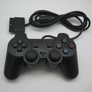 PS2振動モード用有線コントローラハンドル高品質ゲームコントローラジョイスティック適用製品PS2ホストブラックカラー