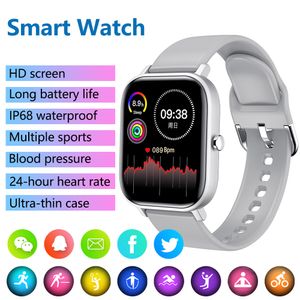 Wholesale android smartwatch for sale - Group buy Smart Watch Waterproof Sport Fitness Tracker SmartWatch Bluetooth Touch Screen Blood Pressure Heart Rate Monitor For Android ios