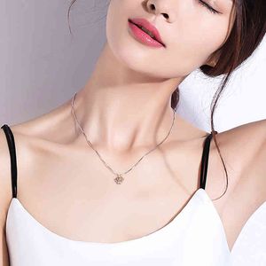 Crown smart Necklace women s Korean version simple temperament queen pendant collarbone chain lovers gift live broadcast