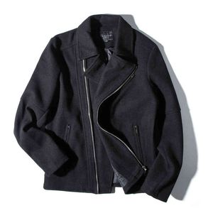 siyah tüvit kat toptan satış-Tang shi yeni erkek ceket moda siyah öğrenci çok yönlü eğilim motosiklet tarzı örme tüvit ceket kısa