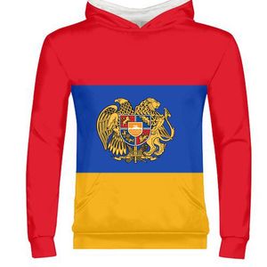 hoodie vermelho da juventude venda por atacado-Hoodies masculino moletons masculino juventude feitos sob encomenda Nome número po amar amarelo azul zíper zíper moletom braça armênia bandeira