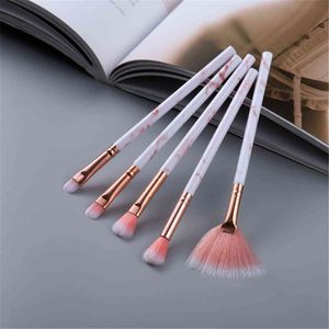 Wholesale set brochas maquillaje resale online - 5pcs Marble Micro Eye Makeup Brushes Set Eyeshadow Foundation Make Up Brushes Kit Brochas De Maquillaje Beauty for Cosmetic