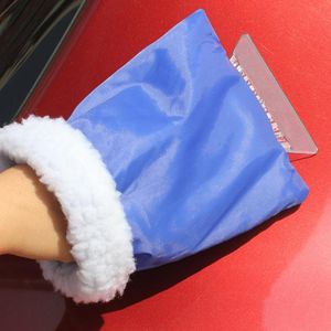 frostschaberautos. großhandel-Spatenschaufel Auto Windschutzscheibe Schnee Eisabscheiße mit Warm Plüsch Handschuh Frostentferner Haushaltsfenster Reinigungshelfer