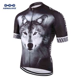 kits camisas sport venda por atacado-Ciclismo Roupa Kemaloce Jersey Wolf Pro Unisex Ciclista Esporte Original Verão Homens Bicicleta Desgaste Novidade D Impresso Camisa Kits
