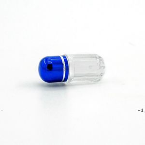 plastic bottle screw cap al por mayor-Caja de plástico de espesos portátiles transparente Caja de cápsula de plástico con tapón de tornillo colorido RRD11712