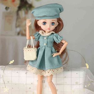 Wholesale baby blue eyes for sale - Group buy 1 Doll Joint Moveable Body cm Purple Blue Eyes Artificial Eyelashes with High Quality Clothes Dress Up Baby Dolls DIY Toy H1108