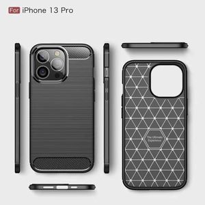 Wholesale iphone carbon case resale online - Slim Brushed Carbon Fiber Flexible TPU Cases For Iphone Pro Max Mini Samsung M32 A03S A22 G F52 A82 X Cover F62 A32 A02S Soft Brush Vertical Ultra thin Phone Back Skin