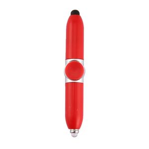 döner kalem toptan satış-Tükenmez Kalemler İşlevli in Rotary Kalem Dokunmatik LED Işık parmakları Spinner Stres Saldırı Oyuncaklar El Kırtasiye