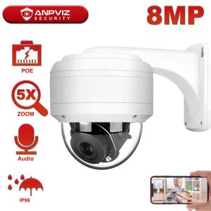 Hikvision Compatible Anpviz MP MP POE IP PTZ Camera X Zoom Built in Microphone Audio Outdoor Security Camera IR m Onvif H0901