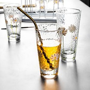 Kieliszki do wina japoński styl ręcznie malowany mały chryzantema kryształowy szklany kubek bezołowiowy odporność ciepła ładna woda