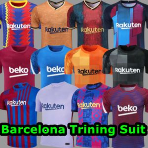 futebol treinando futebol venda por atacado-21 Camisa de futebol do FC Barcelona BARCA MESSI KUN AGUERO ANSU FATI GRIEZMANN F DE JONG DEST COUNTINHO camisa de futebol kit masculino conjunto